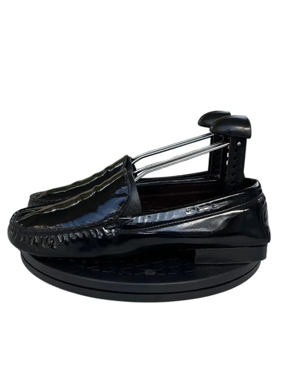 Women's Tod's Patent Leather Slip-On Business Preppy Penny Loafer SZ 6 Black
